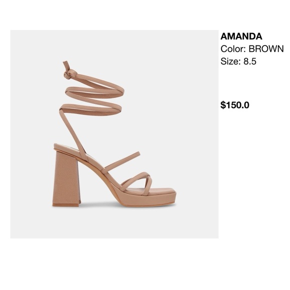 Dolce Vita Women's Brown Strappy Heels - Picture 3 of 3